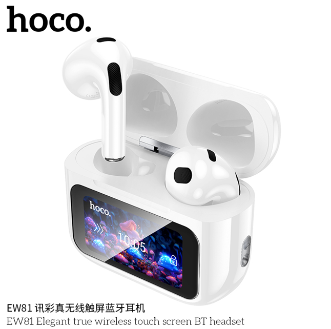 🎧 Hoco EW81 – Elegantne TWS slušalice sa touch‑screen kućištem