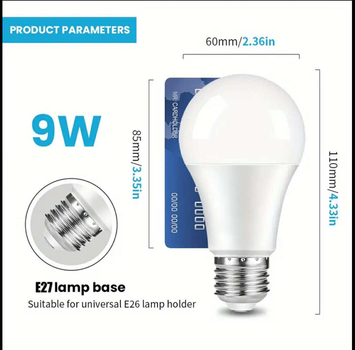 LED sijalica 9W 6500K 10/1