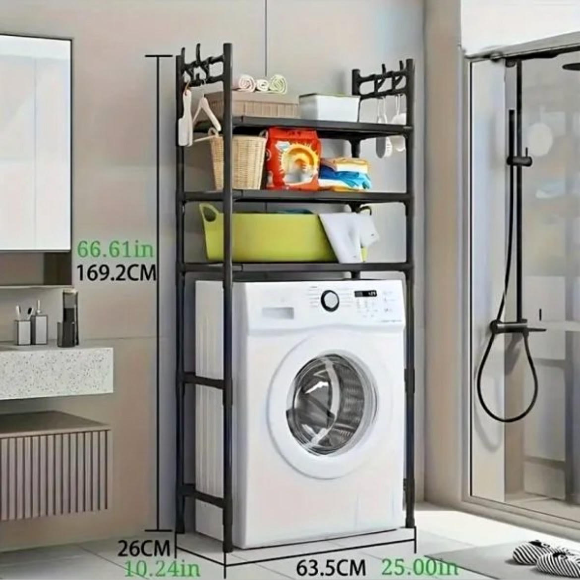 Višenamenska polica za veš mašinu