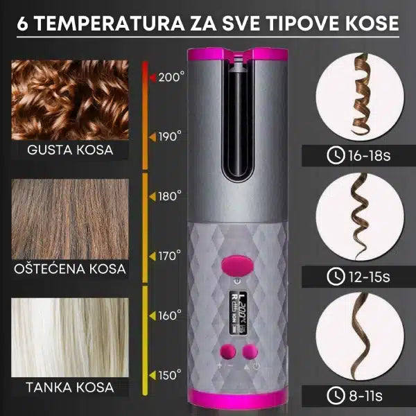 Profesionalni bežični automatski uvijač za kosu S600